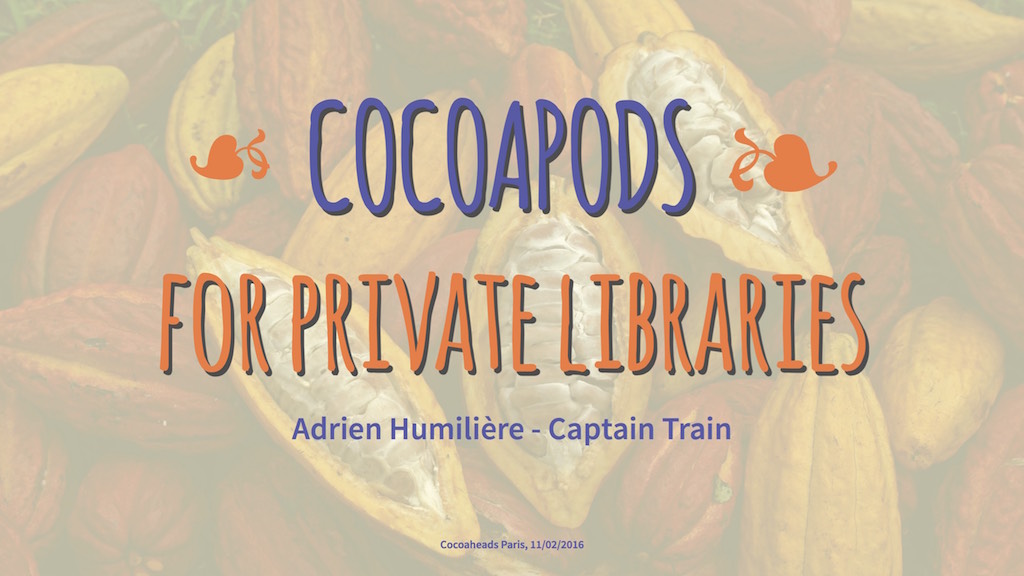 Cocoapods for private libraries